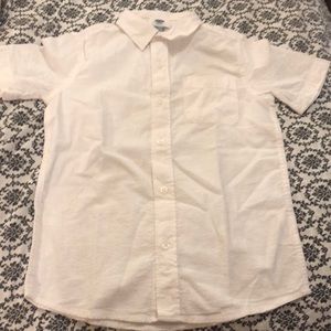 🖤White dress shirt size s old navy 6/7 seersucker